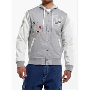Hot Topic Studio Ghibli My Neighbor Totoro Icons Varsity Patch Jacket Mens L